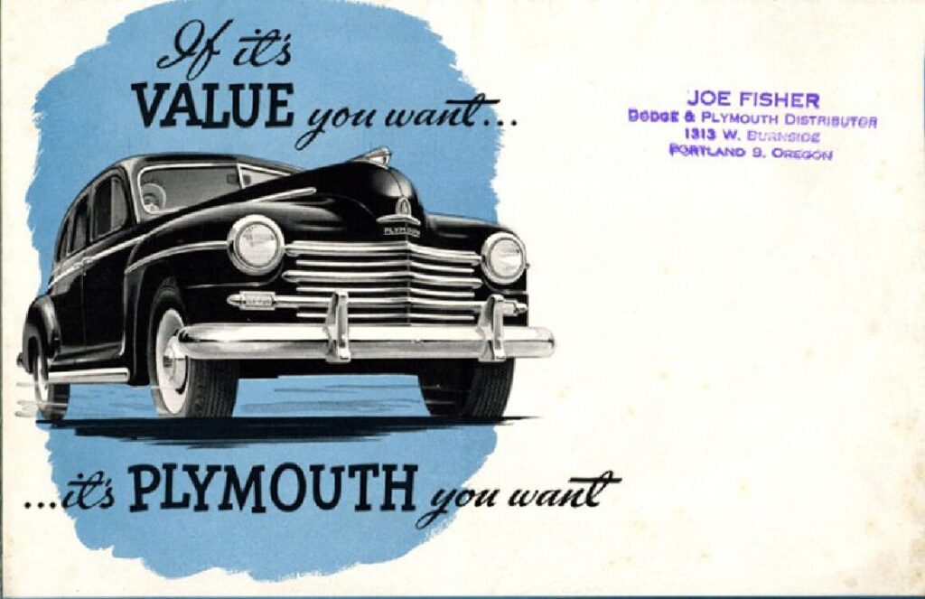 thumbnail of 1948 Marke Plymouth – Modell USA – Value Broschüre – Sprache ENG