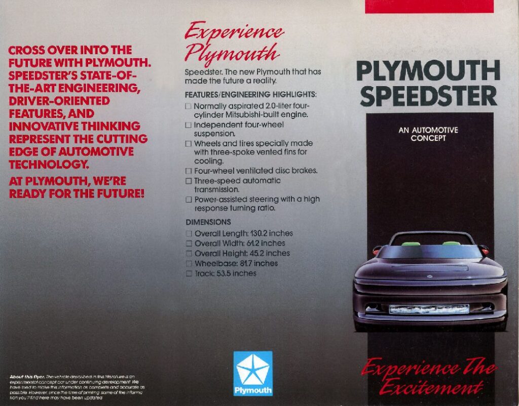 thumbnail of 1989 Marke Plymouth – Modell Speedster-Concept – Sprache ENG