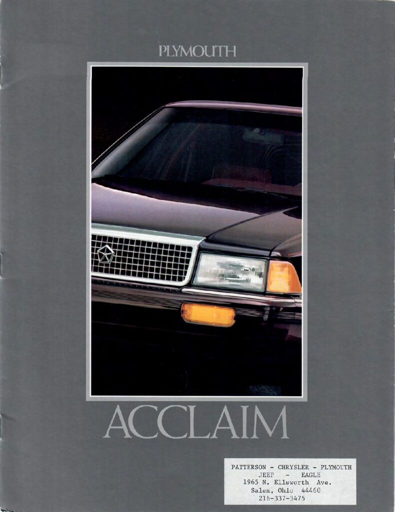 thumbnail of 1992 Marke Plymouth – Modell Acclaim – Sprache ENG