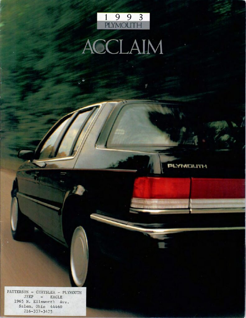 thumbnail of 1993 Marke Plymouth – Modell Acclaim – Sprache ENG