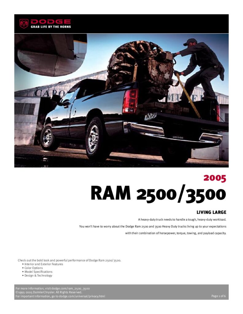 thumbnail of 2005 Marke Ram – Modell USA Heavy Duty – Sprache ENG