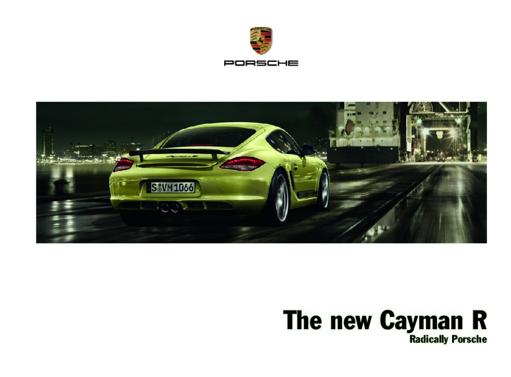 thumbnail of 2011 Marke Porsche – Modell USA Cayman-R – Sprache ENG