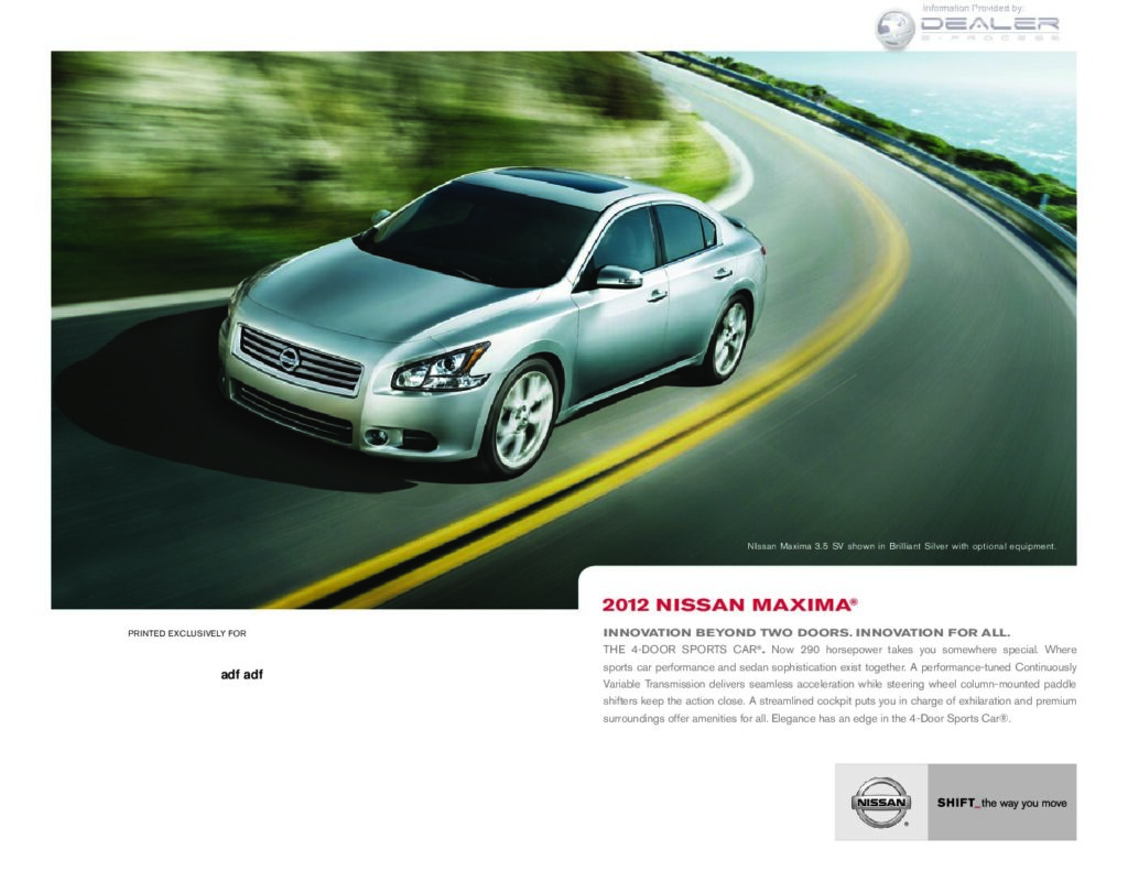 thumbnail of 2012 Marke Nissan – Modell International Maxima – Sprache ENG –
