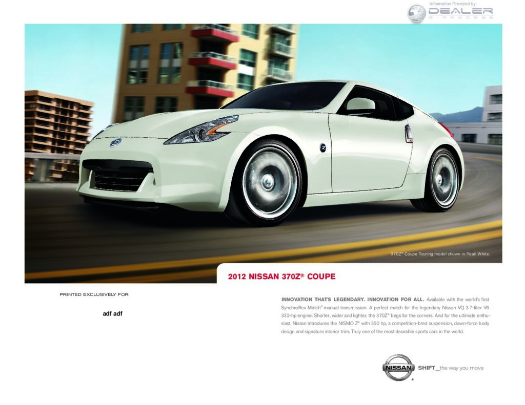 thumbnail of 2012 Marke Nissan – Modell International Z-Coupe – Sprache ENG –