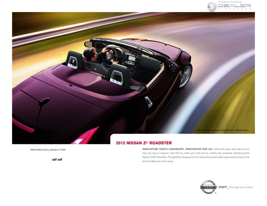 thumbnail of 2012 Marke Nissan – Modell International Z-Roadster – Sprache ENG –