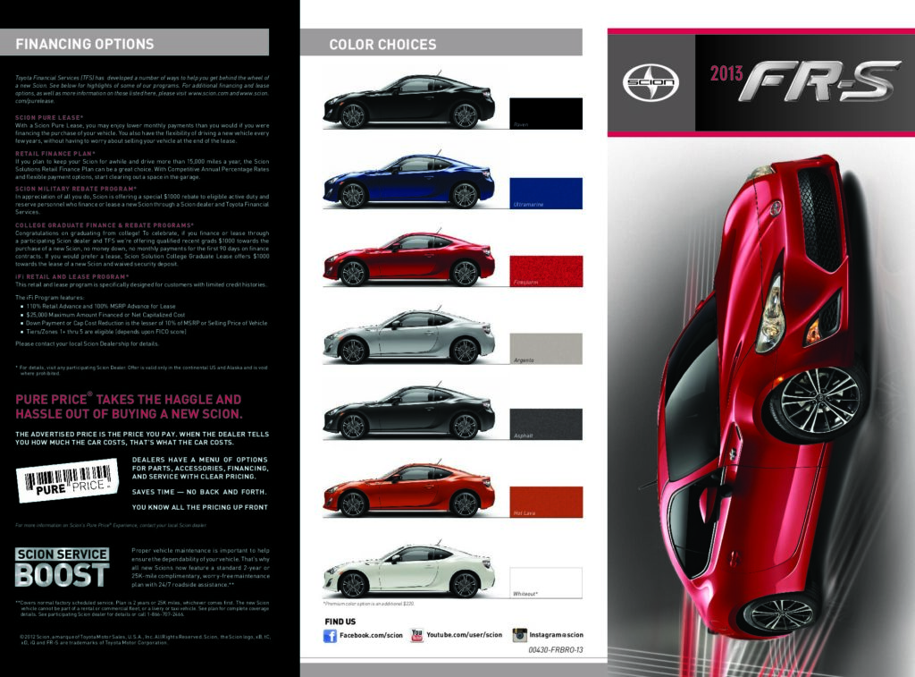 thumbnail of 2013 Marke Scion – Modell USA FR-S-v2 – Sprache ENG