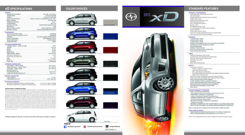 thumbnail of 2013 Marke Scion – Modell USA xD – Sprache ENG