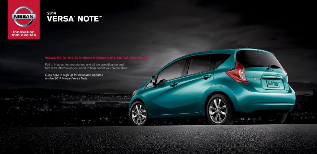 thumbnail of 2014 Marke Nissan – Modell USA Versa_Note – Sprache ENG