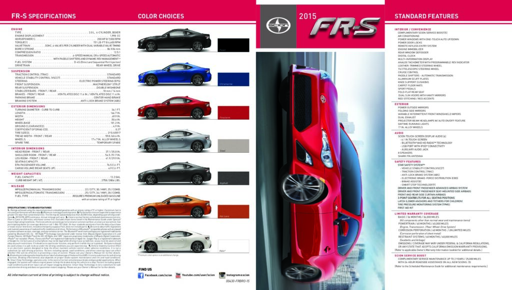 thumbnail of 2015 Marke Scion – Modell USA FR-S – Sprache ENG
