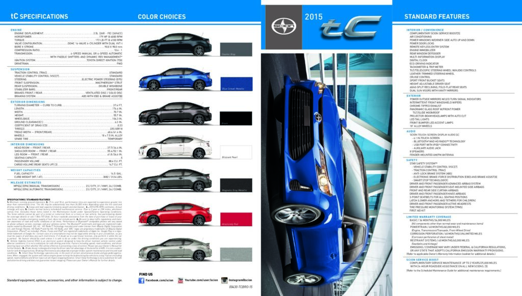 thumbnail of 2015 Marke Scion – Modell USA tC – Sprache ENG