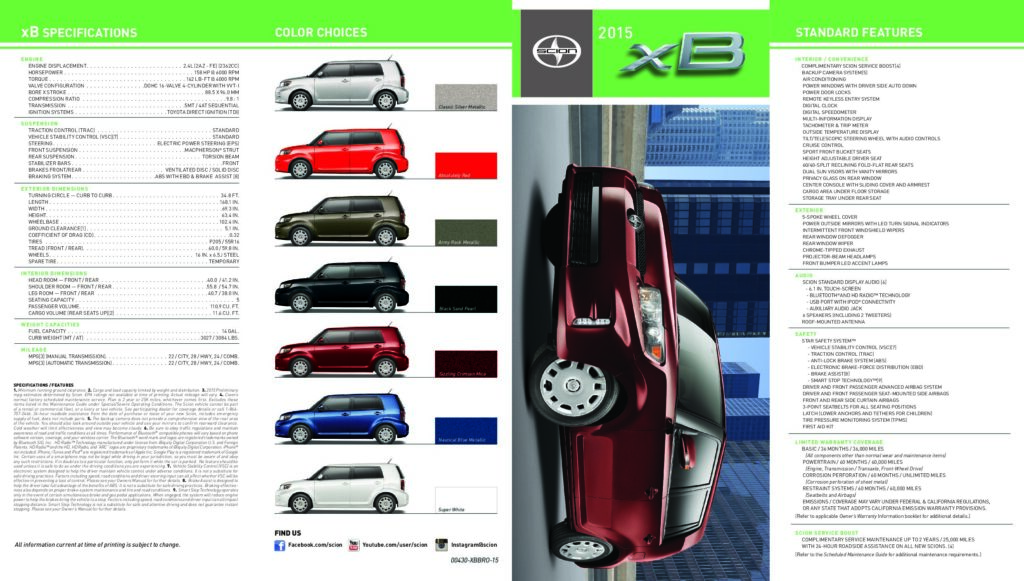 thumbnail of 2015 Marke Scion – Modell USA xB – Sprache ENG