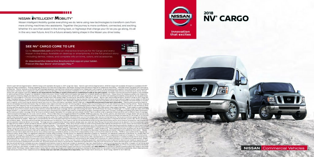 thumbnail of 2018 Marke Nissan – Modell USA NV-Cargo – Sprache ENG