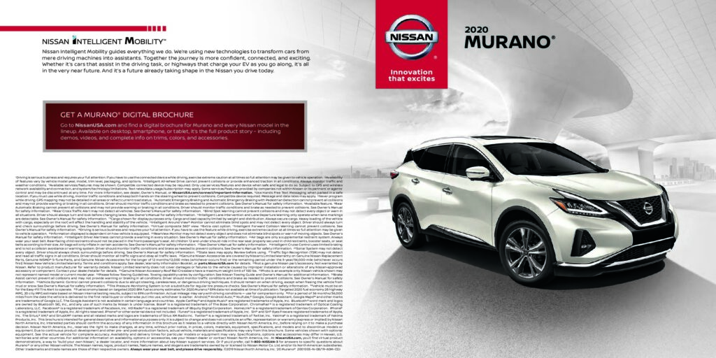 thumbnail of 2020 Marke Nissan – Modell USA Murano – Sprache ENG