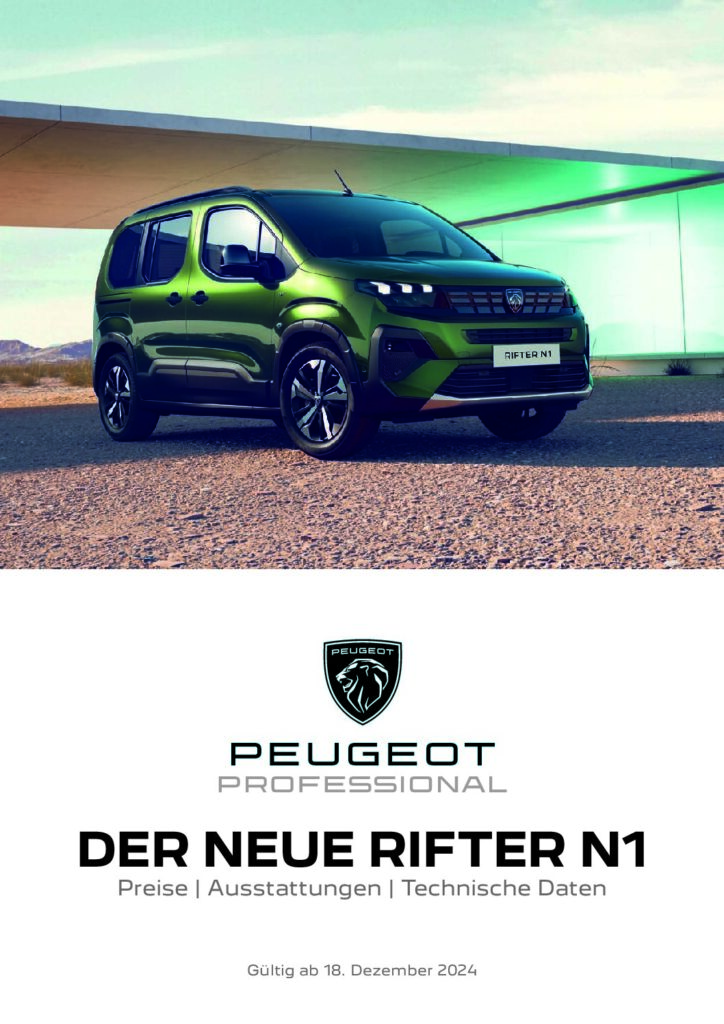 thumbnail of 2024 Marke Peugeot – Modell Preisliste Rifter – Sprache DEU