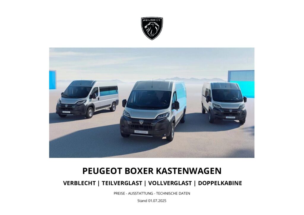 thumbnail of 2025 Marke Peugeot – Modell Boxer Kastenwagen- Sprache DEU