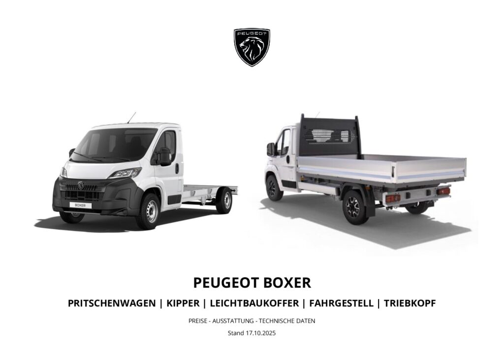 thumbnail of 2025 Marke Peugeot – Modell Boxer Pritschenwagen Kipper Fahrgestelle- Sprache DEU