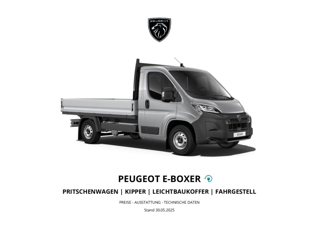 thumbnail of 2025 Marke Peugeot – Modell E-Boxer Pritschenwagen Kipper Fahrgestelle- Sprache DEU