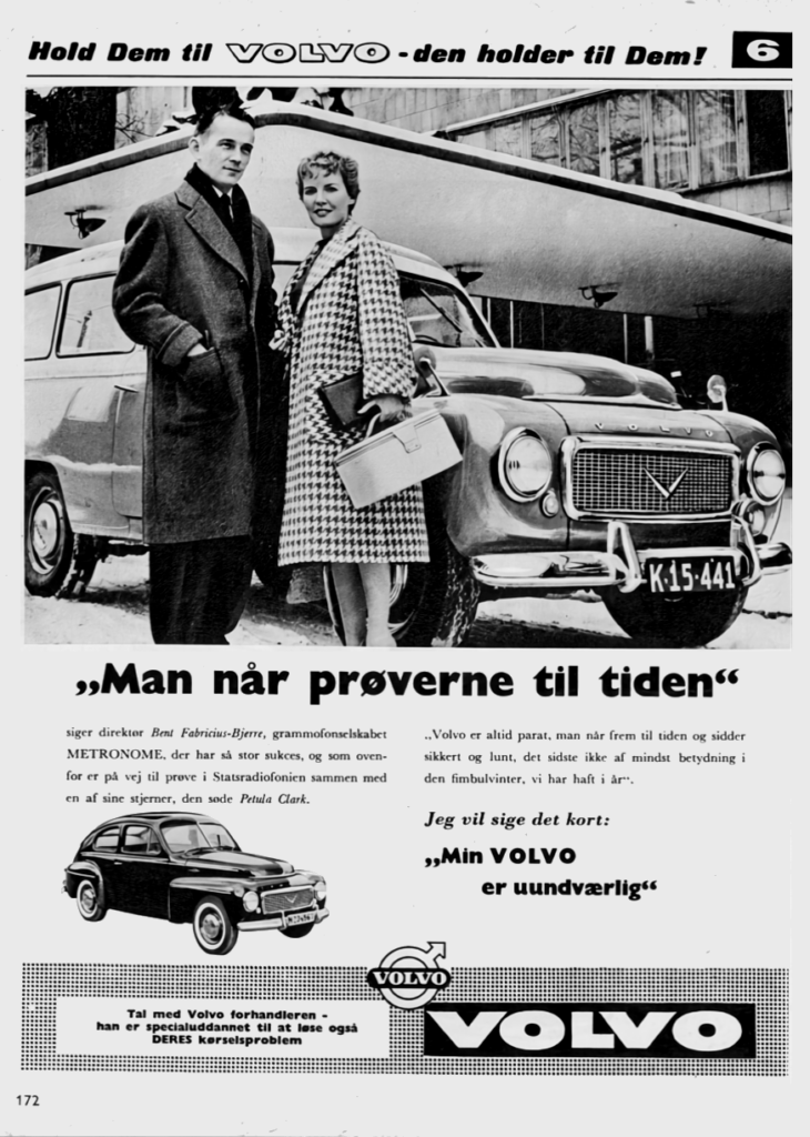 thumbnail of 1958 Marke Volvo – Modell P445 und PV544 Werbung Dänemark – Sprache DAN