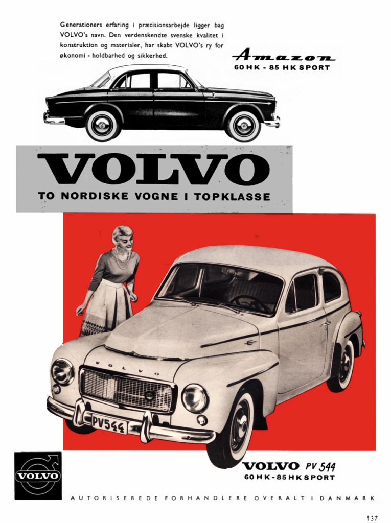 thumbnail of 1960 Marke Volvo – Modell Amazon und PV 544 Werbung Dänemark – Sprache DAN