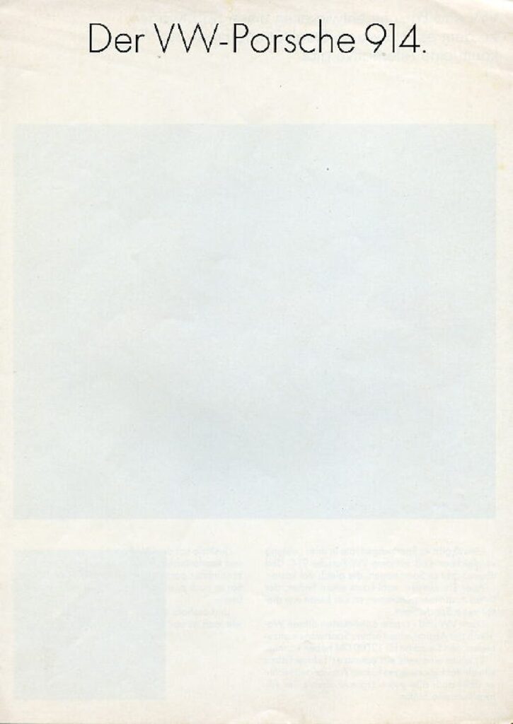 thumbnail of 1969 Marke Porsche – Modell 914 Deutschland – Sprache DEU