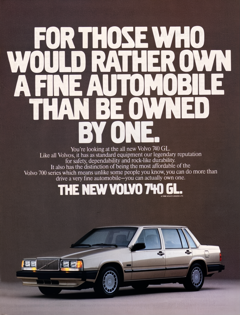 thumbnail of 1988 Marke Volvo – Modell 740 GL Werbung Canada – Sprache ENG