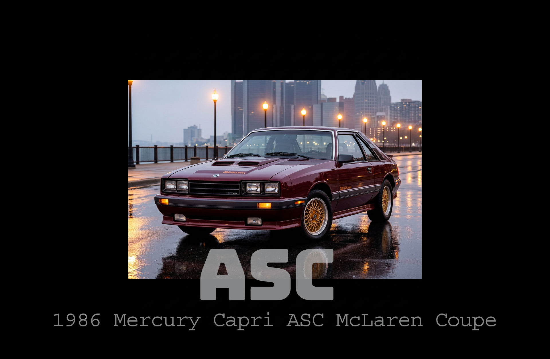 1986 Mercury Capri ASC McLaren Coupe